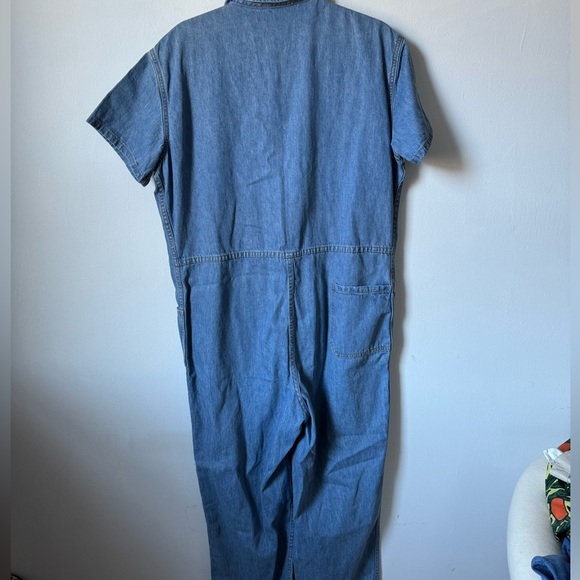 Caron Callahan Crawford Blue Denim Jumpsuit | size M - Picture 7 of 7
